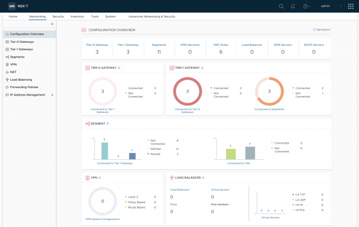 screenshot of VMware NSX